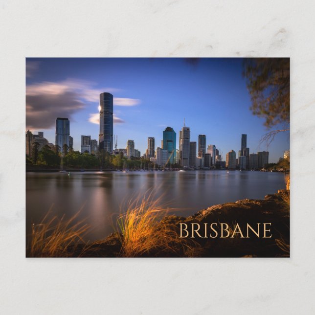 Skyline, Brisbane, Brisbane River, Australien Vykort (Framsida)