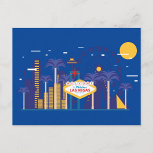 Skyline City Ligcape Las Vegas, Nevada Vykort