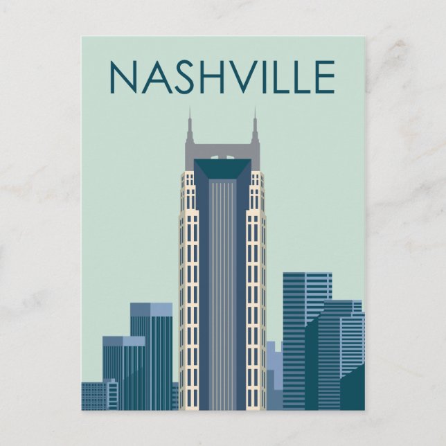 Skyline City Ligcape | Nashville, Tennessee Vykort (Framsida)