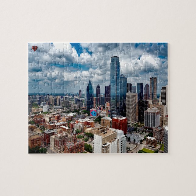 Skyline Dallas Texas Pussel (Horisontell)