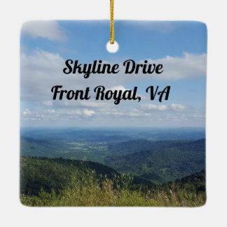 Skyline drive Front royal, Virginia-fotografi Julgransprydnad Keramik