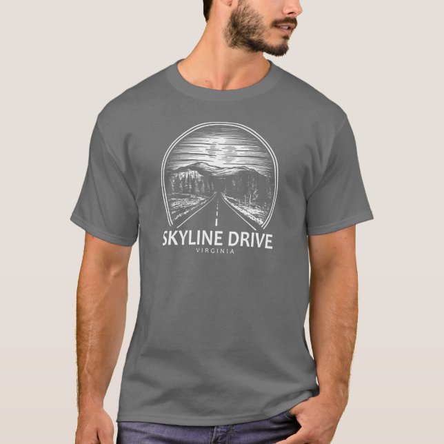 Skyline Drive Virginia Forest T Shirt (Framsida)