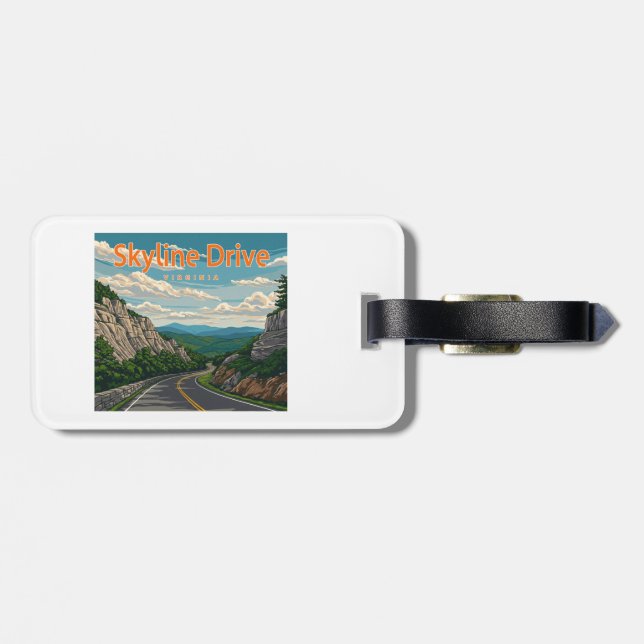 Skyline Drive Virginia liggande Bagagebricka (Baksida Vågrät)