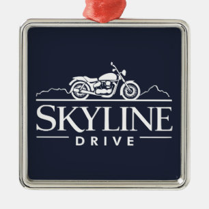 Skyline Drive Virginia Motorcycle Julgransprydnad Metall