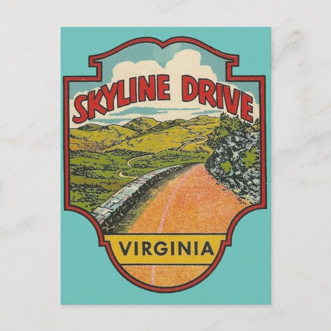 Skyline Drive, Virginia Postcard Vykort (Framsida)