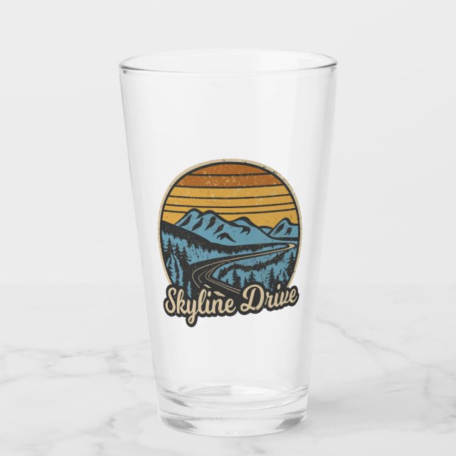 Skyline Drive Virginia Retro Glaskopp (Framsida)