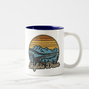 Skyline Drive Virginia Retro Två-Tonad Mugg