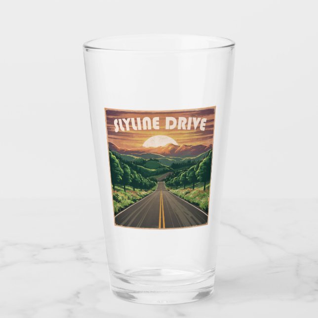 Skyline Drive Virginia Sunset Glaskopp (Framsida)