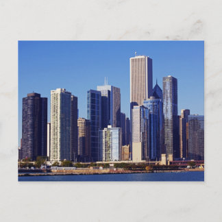 Skyline för Skyscraper i centrala Chicago Vykort
