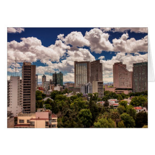 Skyline från hotellet i Polanco Mexico City Hälsningskort