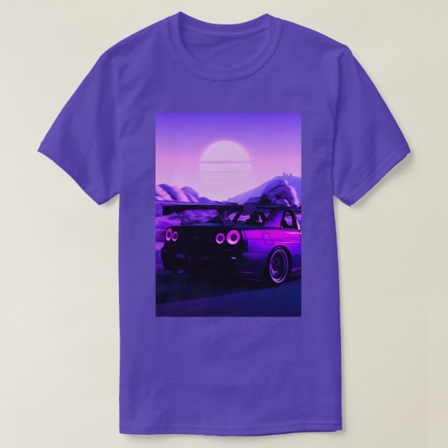 Skyline GTR R34 Long T Shirt (Design framsida)