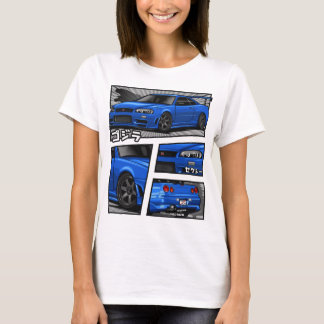 Skyline Gtr R34 Manga Älskare T-ShirtGTR R-34 Mang T Shirt