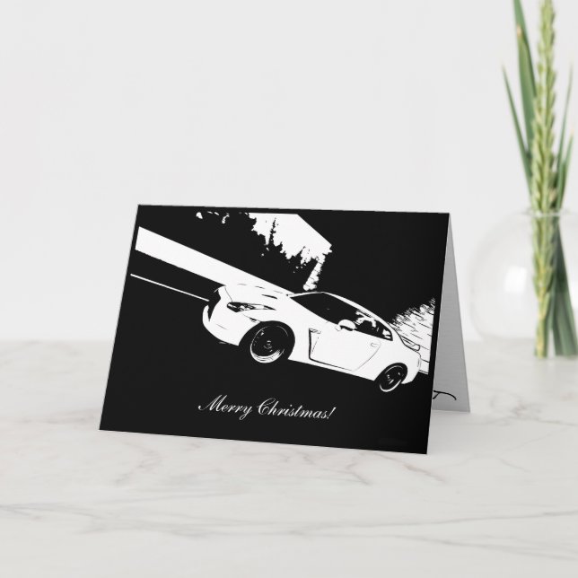 Skyline GTR Rolling shot jul-Helgdag Card Helgkort (Framsida)