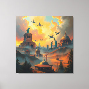 Skyline Guardians Canvastryck