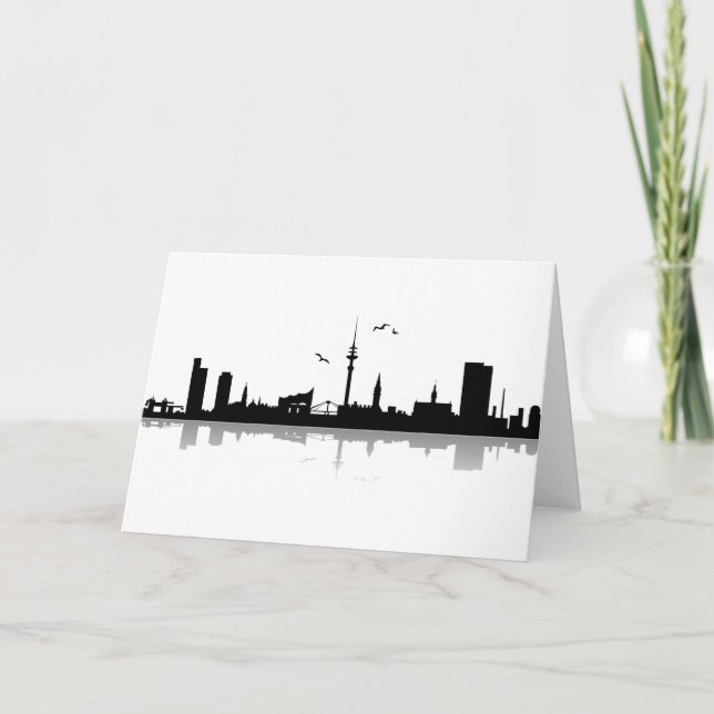 Skyline Hamburg Kort (Framsida)