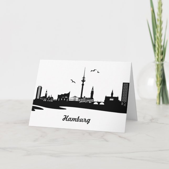 Skyline Hamburg Kort (Framsida)