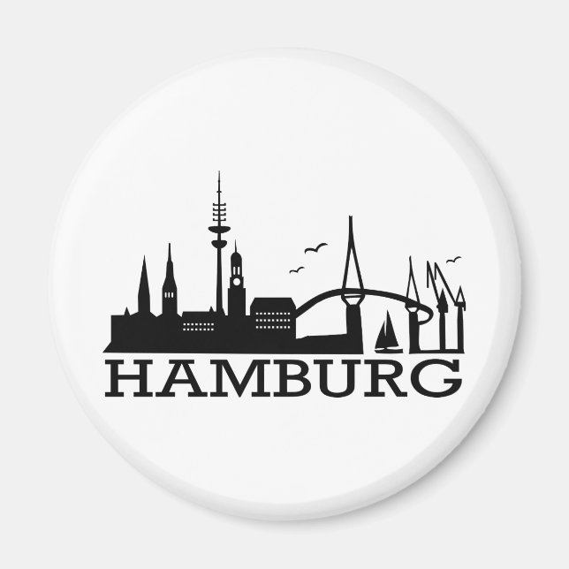 Skyline Hamburg Magnet (Framsidan)