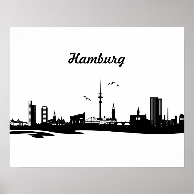 Skyline Hamburg Poster (Framsidan)