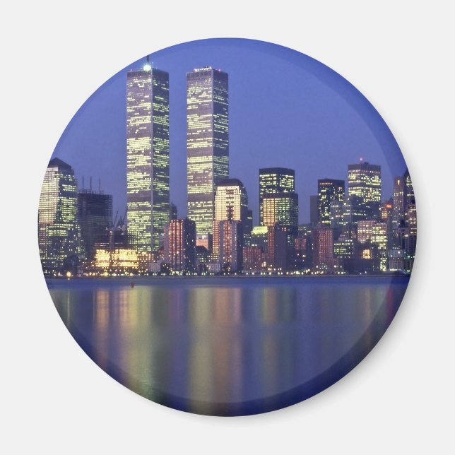 Skyline New York med World Trade Center Magnet (Framsidan)