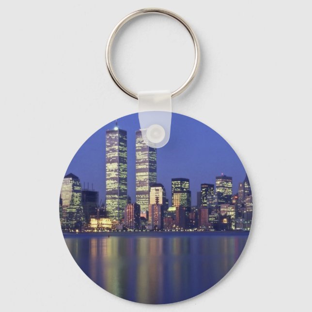 Skyline New York med World Trade Center Nyckelring (Framsida)