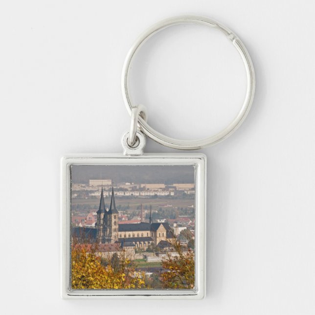 Skyline of Bamberg, Tysklandare Fyrkantig Silverfärgad Nyckelring (Framsidan)