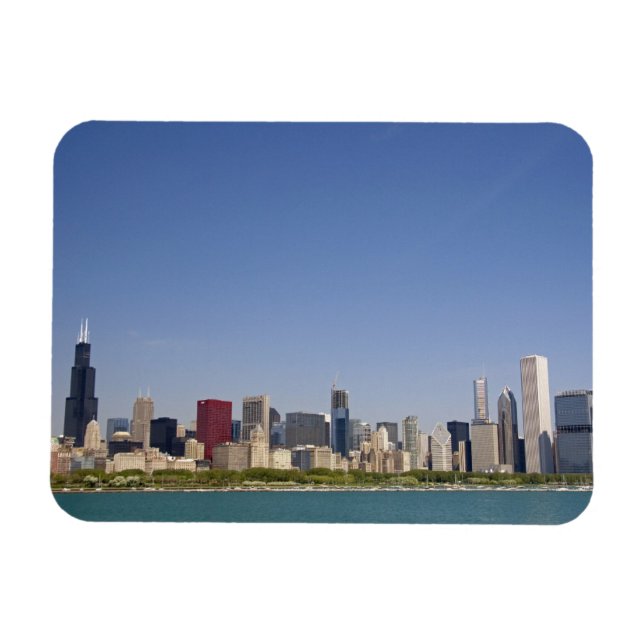 Skyline of Chicago, Illinois, USA. Magnet (Horisontell)
