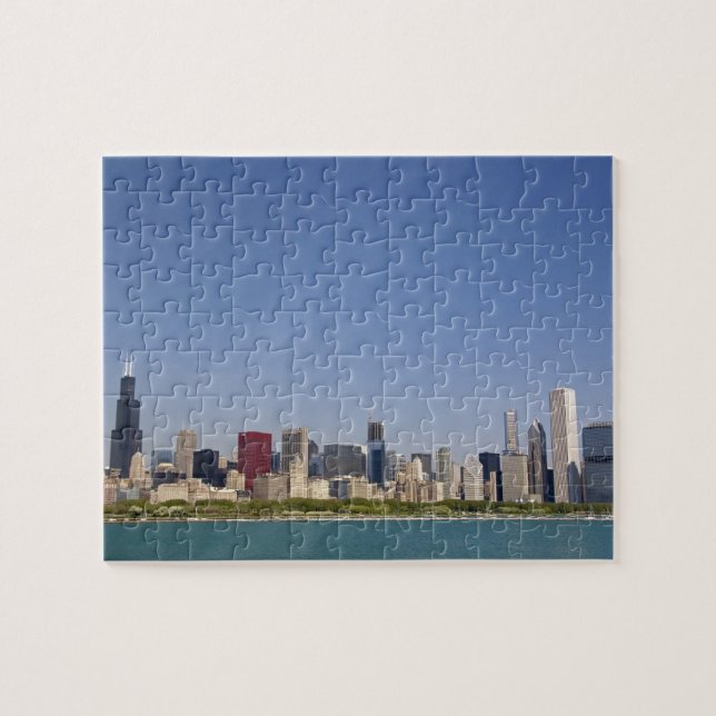 Skyline of Chicago, Illinois, USA. Pussel (Horisontell)