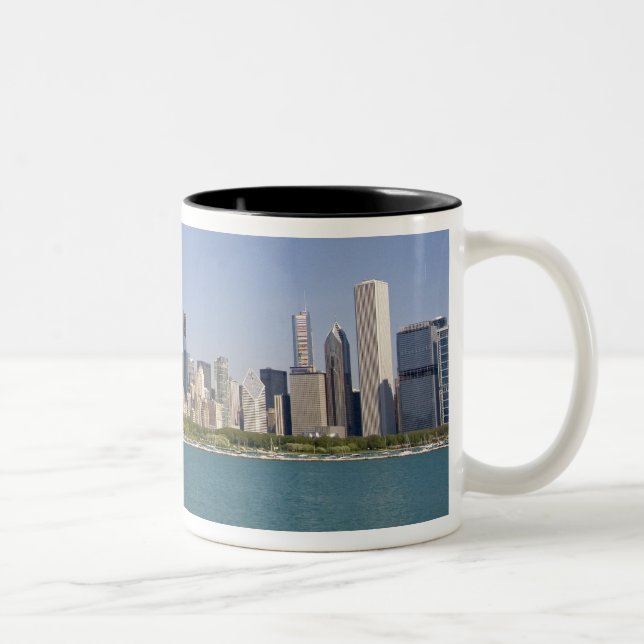 Skyline of Chicago, Illinois, USA. Två-Tonad Mugg (Höger)