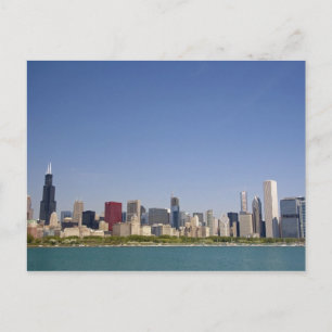 Skyline of Chicago, Illinois, USA. Vykort