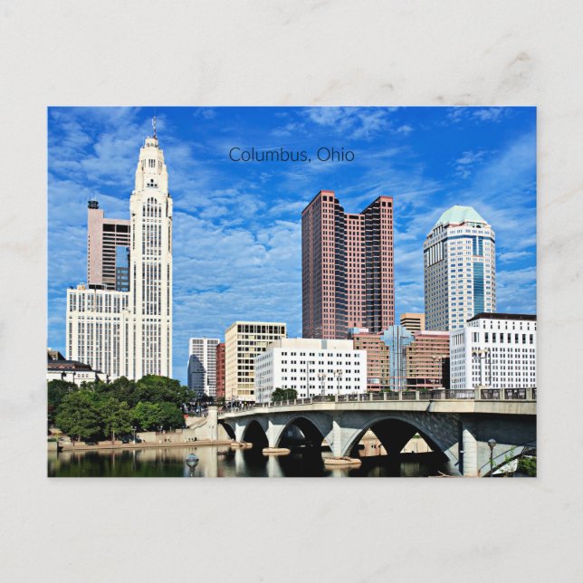 Skyline of Columbus, Ohio Helg Vykort (Framsida)