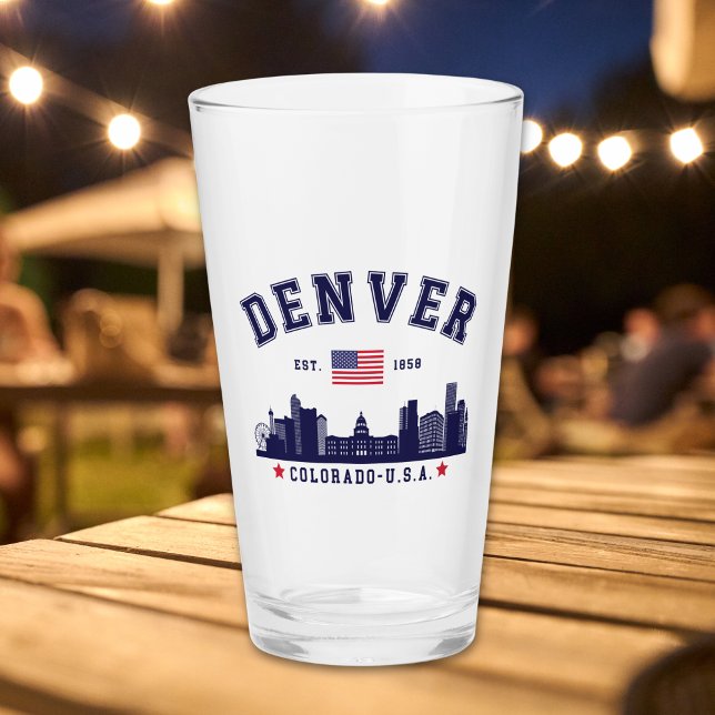 Skyline of Denver Colorado Artwork Glaskopp (Skapare uppladdad)
