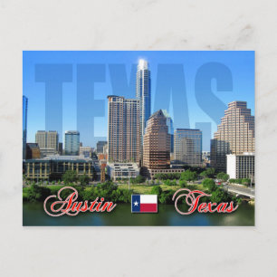 Skyline of Downtown Austin, Texas Vykort