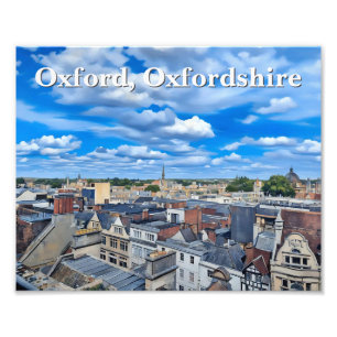 Skyline of Historic Oxford Painting Fototryck