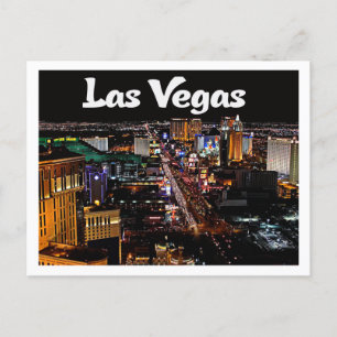 Skyline of Las Vegas, Nevada Casino Postcard Vykort