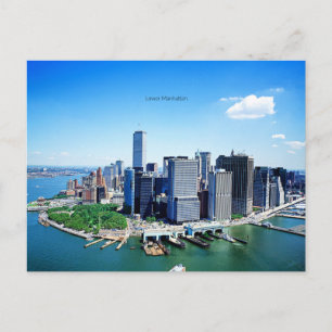 Skyline of Lower Manhattan (märkt) Helg Vykort