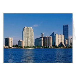 Skyline of Miami, Florida Hälsningskort