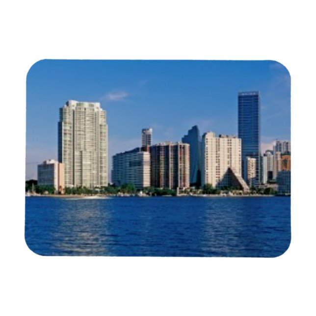 Skyline of Miami, Florida Magnet (Horisontell)