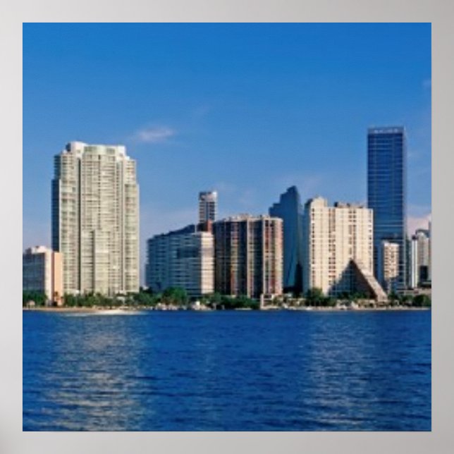 Skyline of Miami, Florida Poster (Framsidan)