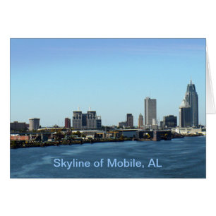 Skyline of Mobile, AL Hälsningskort