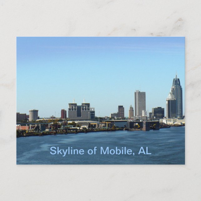 Skyline of Mobile, AL Vykort (Framsida)