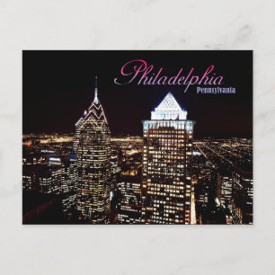 Skyline of Philadelphia, Pennsylvania Vykort