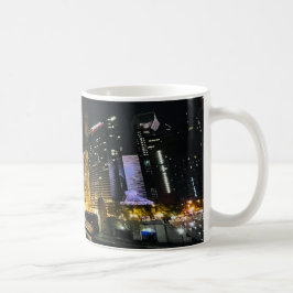 Skyline på natten, Chicago, Illinois Kaffemugg