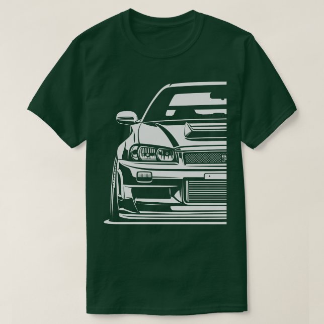 Skyline R34 1 T Shirt (Design framsida)