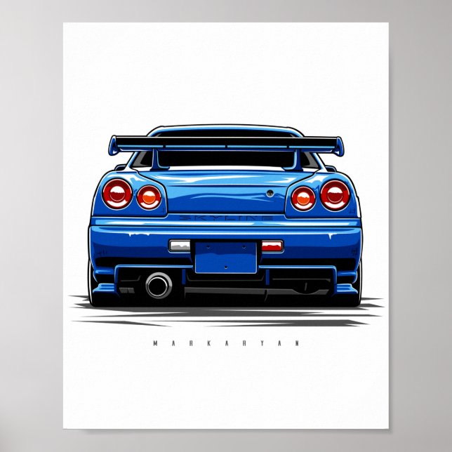 Skyline R34 GTR Poster (Framsidan)