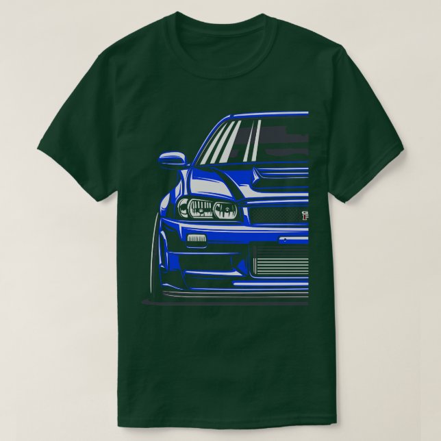 Skyline R34 GTR T Shirt (Design framsida)