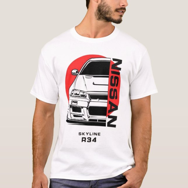 SKYLINE R34 T SHIRT (Framsida)