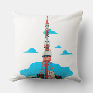 "Skyline Serenity: Blue Torn Pillow" Kudde