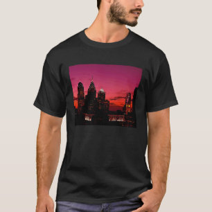 Skyline Silhouette vid Sunset T Shirt