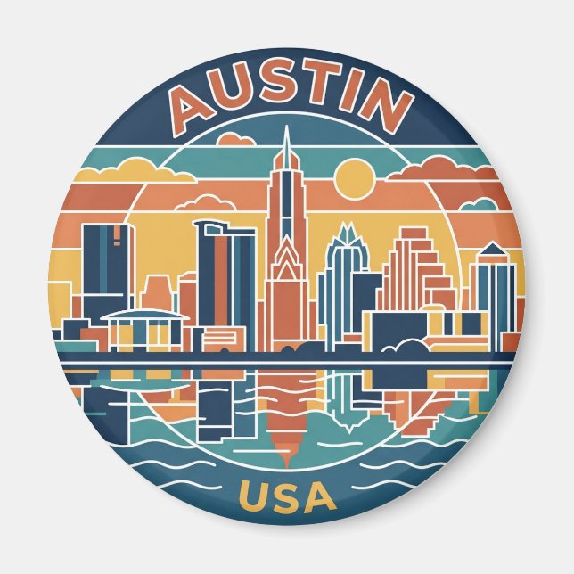 Skyline Texas Magnet (Framsidan)