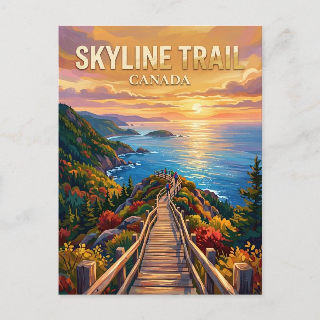 Skyline Trail Kanada Vykort (Framsida)